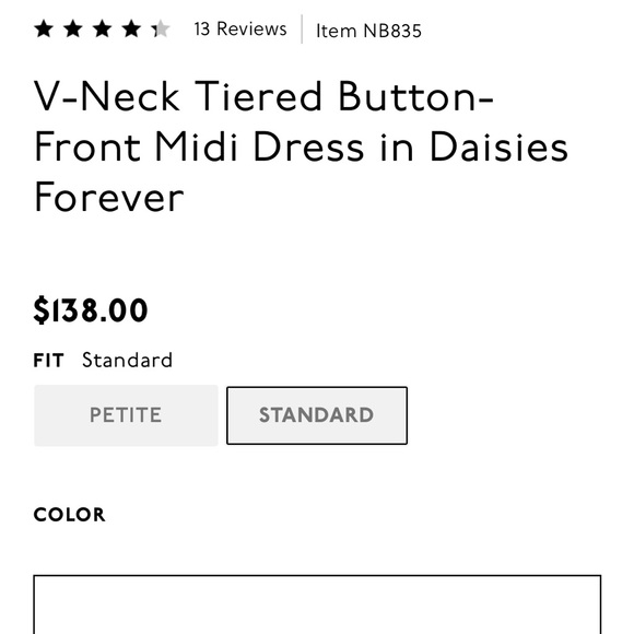 Madewell v neck tiered button front midi dress in daisies forever - Picture 10 of 10